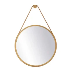 FDB Møbler I3 Mossø wandspiegel, Oak nature lacquered Ø60 cm< Wandspiegels