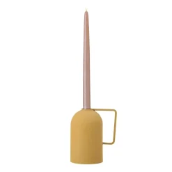 Bloomingville Idon kandelaar 15 cm, Geel< Kandelaars