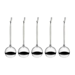 Iittala glazen bol Ø4 cm 5-pack, Zilverkleurig< Kerstdecoraties