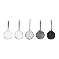 Iittala glazen bol Ø8 cm 5-pack, Grijs< Kerstdecoraties