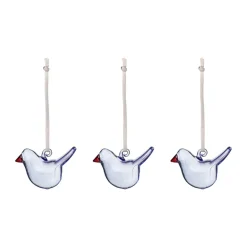 Iittala glazen vogel, Helderblauw, mini, 3-pack< Paasdecoratie
