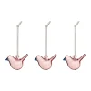 Iittala glazen vogel, Roze, mini, 3-pack< Paasdecoratie