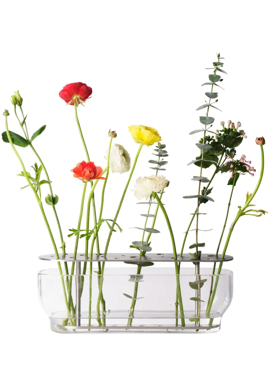 Fritz Hansen Ikebana vaas roestvrij staal, Long< Vazen