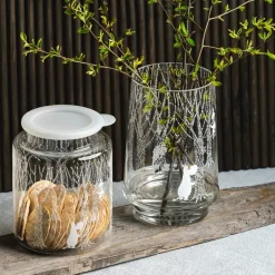 Muurla In the Woods waxinelichthouder/vaas 20 cm, Helder-wit< Kaarsenhouders & Kaarsenborden