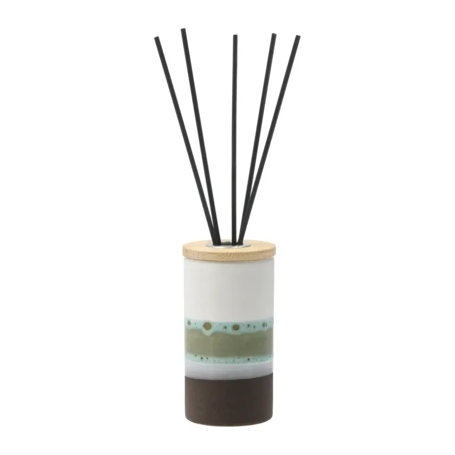 Villa Collection Iris geurolie 5,5x10,5 cm, Wit-groen-Orchid vanilla< Geurkaarsen & Aroma Diffusers