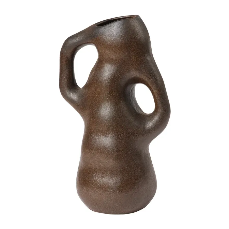 Broste Copenhagen Isolde vaas 35 cm, Antique brown< Vazen