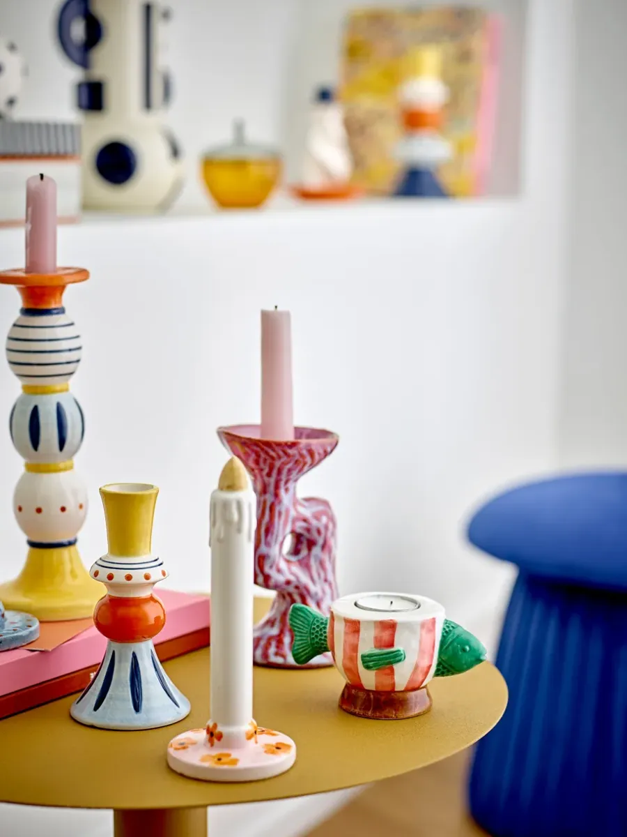 Bloomingville Ivalie kandelaar, Roze< Kaarsenhouders & Kaarsenborden