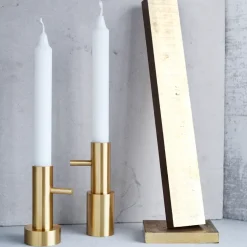 Fritz Hansen Jaime Hayon enkele messing kandelaar, #2< Kandelaars