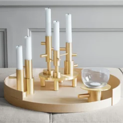 Fritz Hansen Jaime Hayon enkele messing kandelaar, #2< Kandelaars
