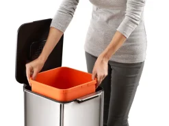Joseph Joseph Totem Compact Afvalbak 40 L, Stainless steel< Pedaalemmers