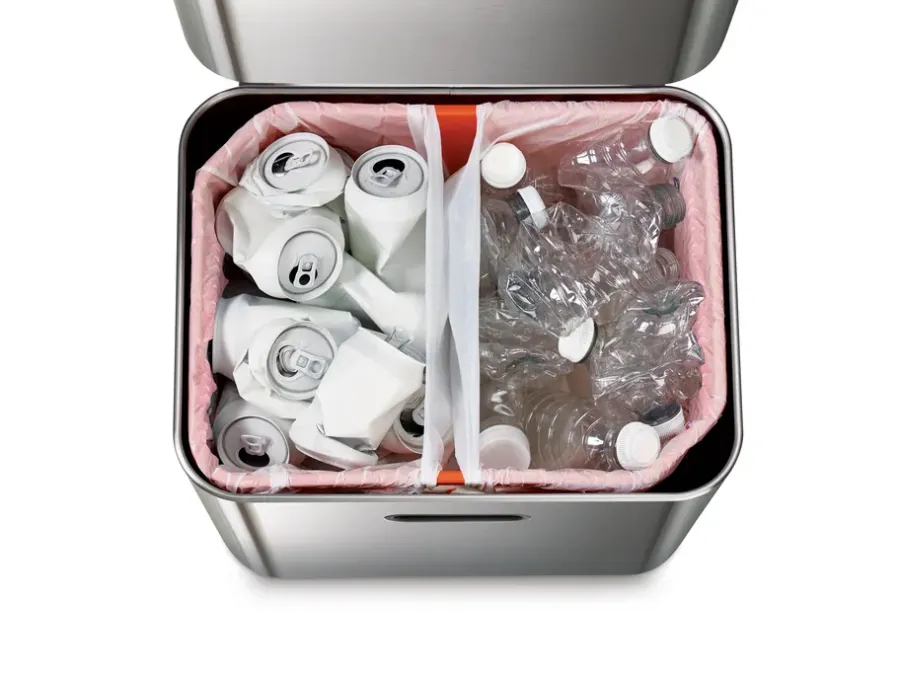 Joseph Joseph Totem Max vuilnisbak 60 L, Stainless steel< Pedaalemmers