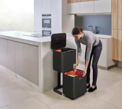 Joseph Joseph Totem Max vuilnisbak 60 L, Carbon black< Pedaalemmers