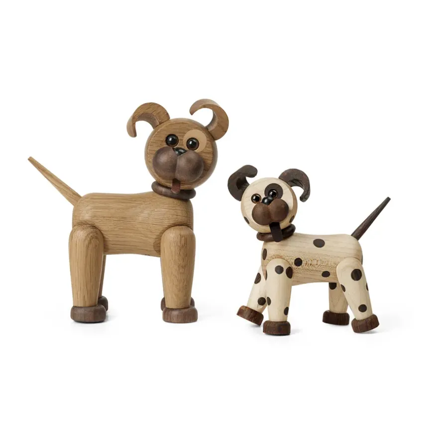 Spring Copenhagen Joy hond decoratie 11 cm, Esdoorn< Houten Beelden