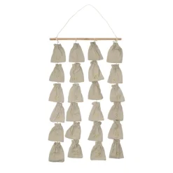 Scandi Living Joyful adventskalender 75 cm, Beige< Kerstdecoraties