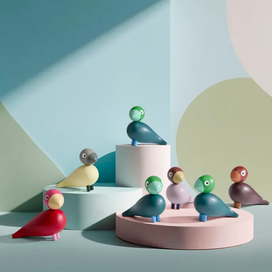 Kay Bojesen Denmark Kaj Bojesen Year Bird 2026 Berk, Donkergroen< Houten Beelden
