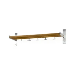 Scherlin Kapstok 4, Eikenhout geolied, aluminium frame< Garderobehaken & Hoedenplanken