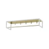 Scherlin Kapstok 11, Witte lak, messing blad< Garderobehaken & Hoedenplanken