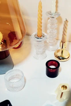 Iittala Kastehelmi waxinelichthouder, clear (helder)< Kaarsenhouders & Kaarsenborden