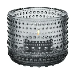 Iittala Kastehelmi waxinelichthouder, grey (grijs)< Kaarsenhouders & Kaarsenborden