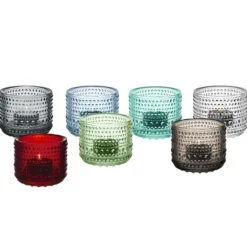 Iittala Kastehelmi waxinelichthouder, grey (grijs)< Kaarsenhouders & Kaarsenborden