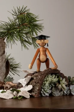 Kay Bojesen Denmark Kay Bojesen afstudeercap voor aap klein, Zwart< Houten Beelden