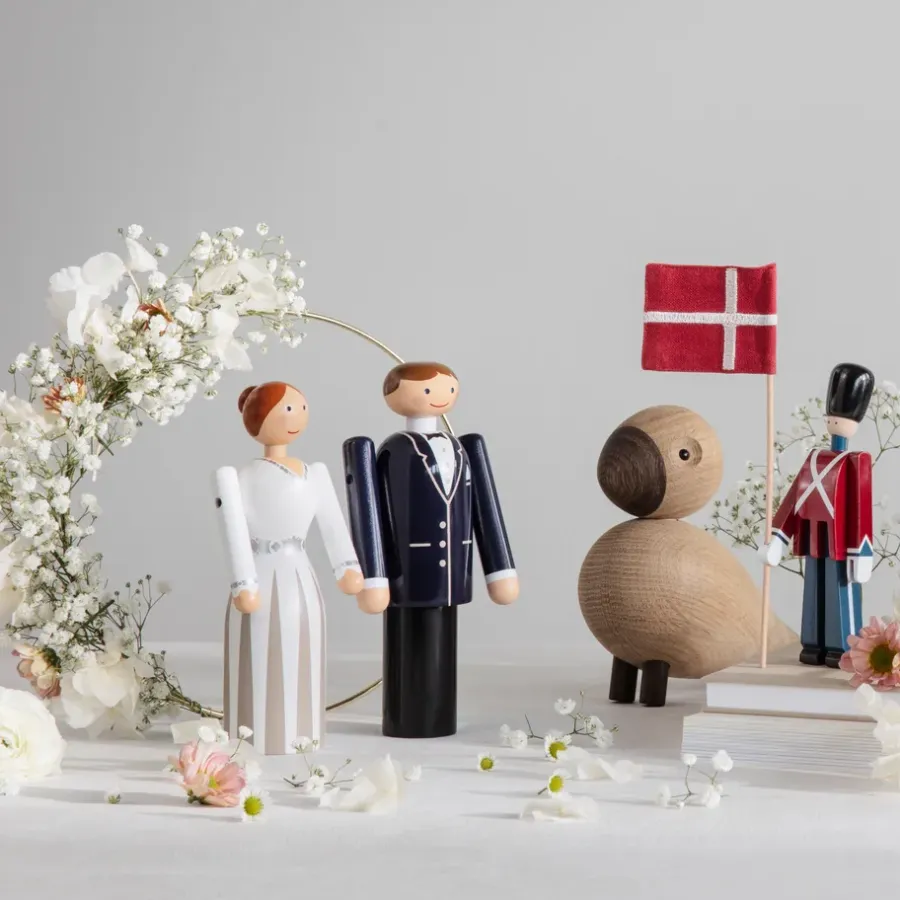 Kay Bojesen Denmark Kay Bojesen bruid, Wit, 17 cm< Houten Beelden