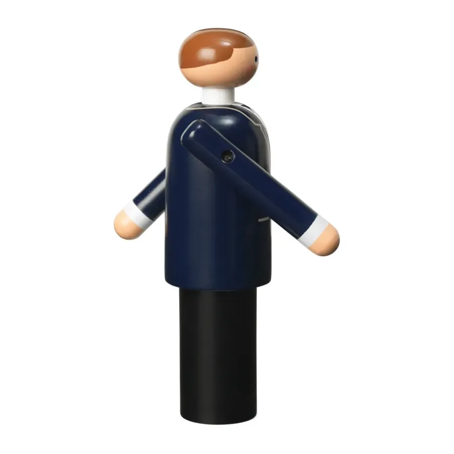 Kay Bojesen Denmark Kay Bojesen bruidegom, Blauw-zwart-wit, 12 cm< Houten Beelden