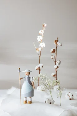Kay Bojesen Denmark Kay Bojesen herderin, Lichtblauw< Houten Beelden