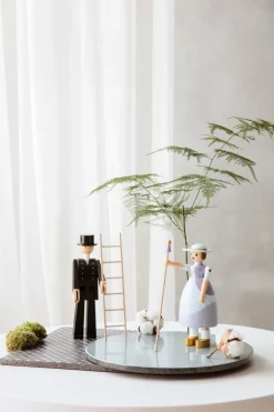 Kay Bojesen Denmark Kay Bojesen herderin, Lichtblauw< Houten Beelden