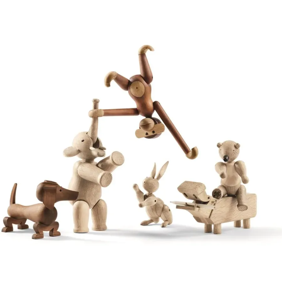 Kay Bojesen Denmark Kay Bojesen hond 18,5 cm, walnoot< Kinderkamer Interieuraccessoires|Kinderkamer Interieuraccessoires
