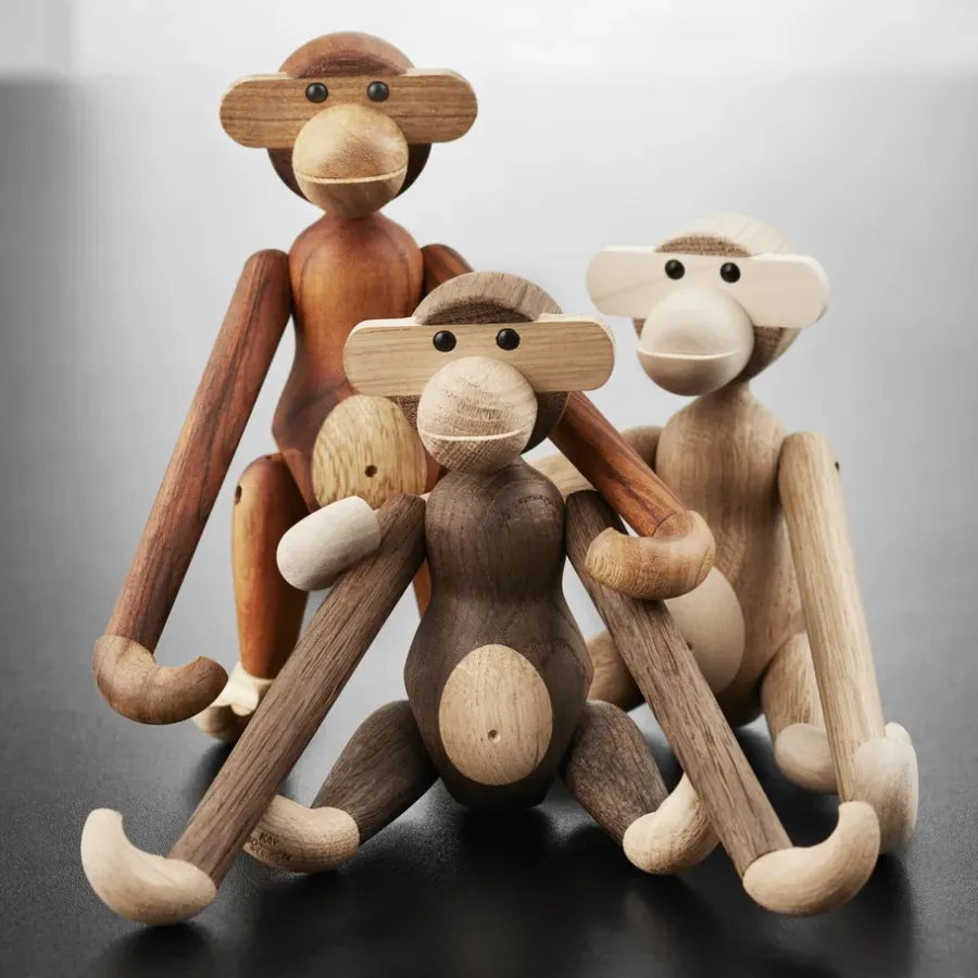 Kay Bojesen Denmark Kay Bojesen houten aap klein, onbehandeld eiken - esdoorn< Kinderkamer Interieuraccessoires|Kinderkamer Interieuraccessoires