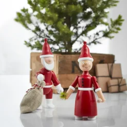 Kay Bojesen Denmark Kay Bojesen Kerstman, rood< Kerstdecoraties|Houten Beelden