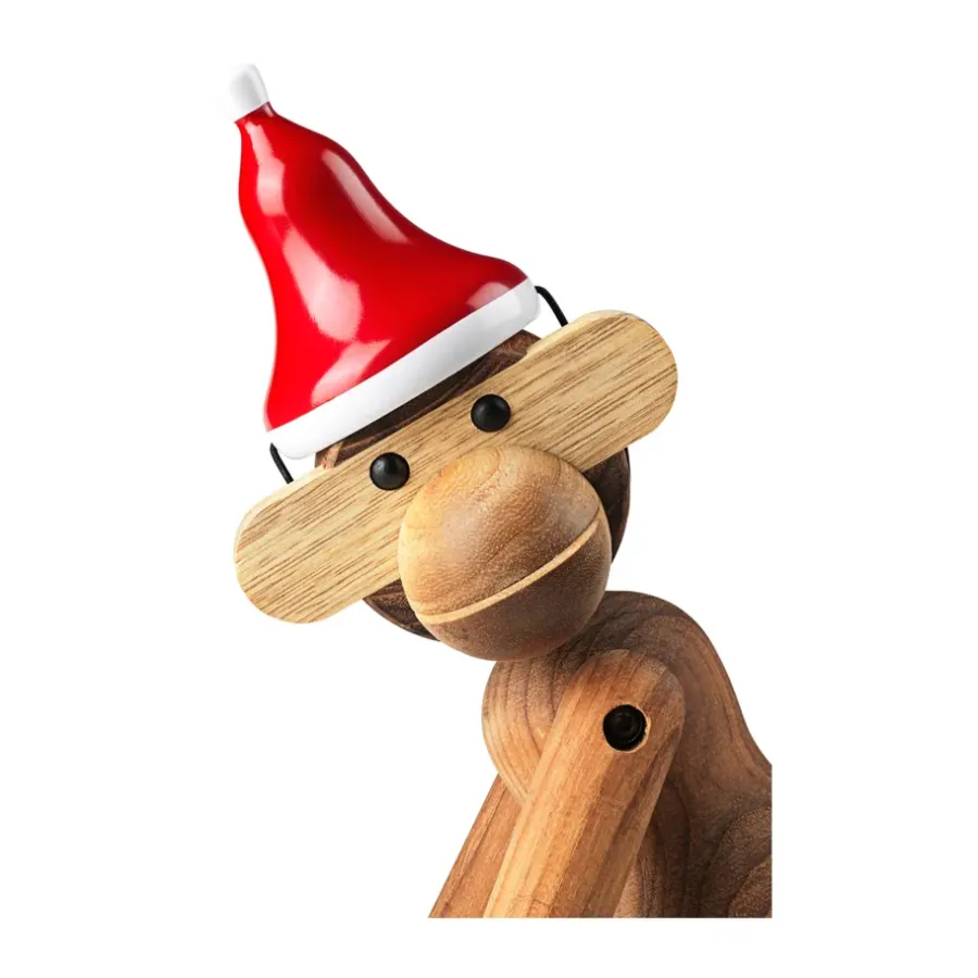 Kay Bojesen Denmark Kay Bojesen kerstmuts voor aap medium, Rood< Kerstdecoraties|Houten Beelden