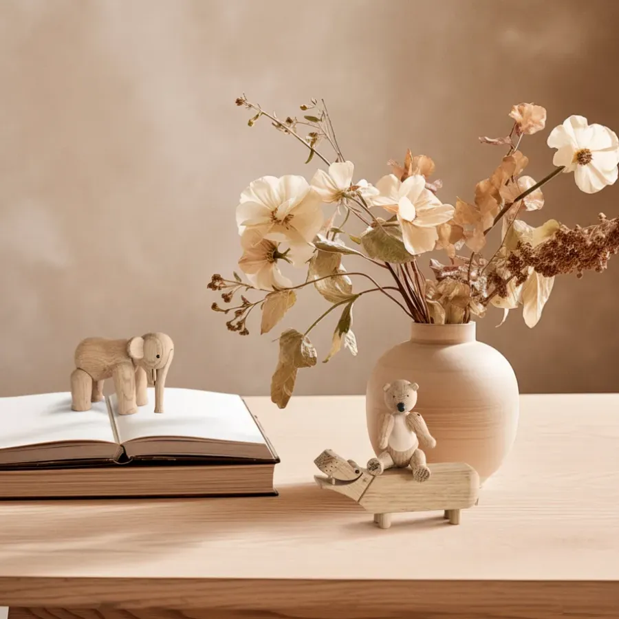 Kay Bojesen Denmark Kay Bojesen Liliput 3-delig, Onbehandeld eikenhout, onbehandeld esdoornhout< Kinderkamer Interieuraccessoires|Kinderkamer Interieuraccessoires