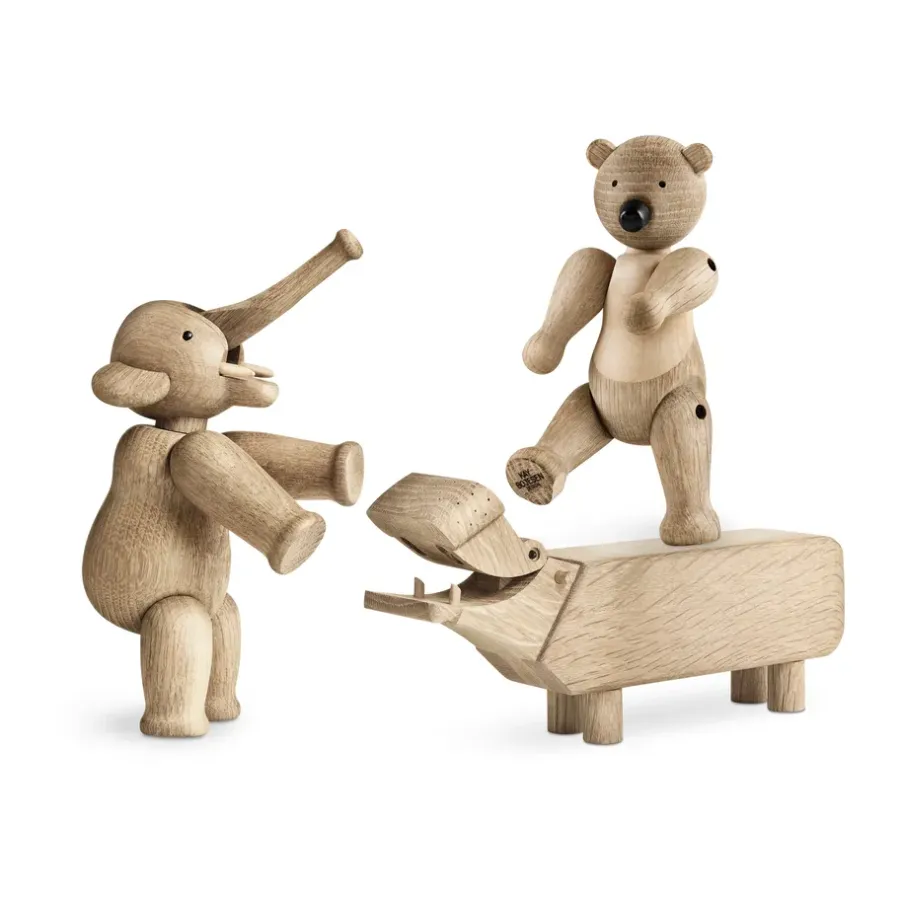 Kay Bojesen Denmark Kay Bojesen Liliput 3-delig, Onbehandeld eikenhout, onbehandeld esdoornhout< Kinderkamer Interieuraccessoires|Kinderkamer Interieuraccessoires