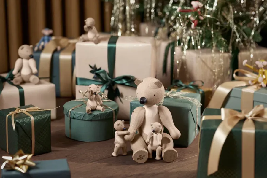 Kay Bojesen Denmark Kay Bojesen Liliput houten beer, Onbehandeld eikenhout, onbehandeld esdoornhout< Kinderkamer Interieuraccessoires|Kinderkamer Interieuraccessoires
