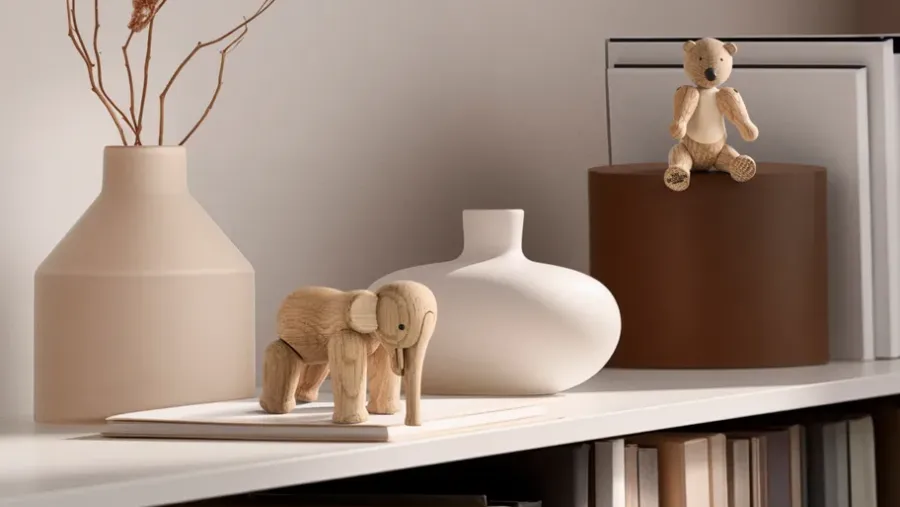 Kay Bojesen Denmark Kay Bojesen Liliput houten beer, Onbehandeld eikenhout, onbehandeld esdoornhout< Kinderkamer Interieuraccessoires|Kinderkamer Interieuraccessoires