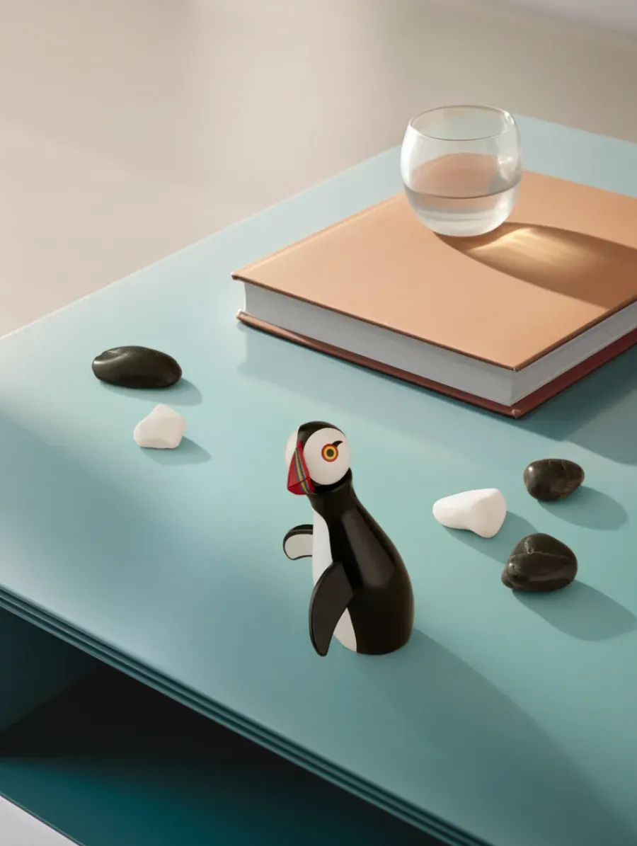 Kay Bojesen Denmark Kay Bojesen puffin, 13,5 cm< Houten Beelden