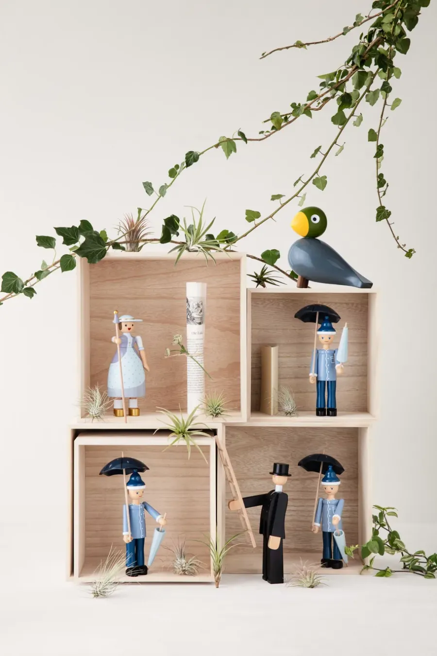 Kay Bojesen Denmark Kay Bojesen sandman, Blauw< Houten Beelden