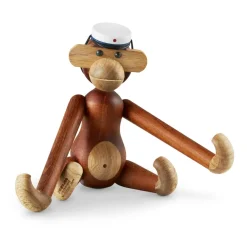 Kay Bojesen Denmark Kay Bojesen studentenpet voor de kleine aap, Wit-blauw< Houten Beelden