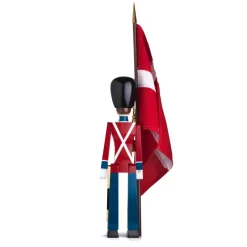 Kay Bojesen Denmark Kay Bojesen vaandeldrager met textielvlag, 50 cm< Houten Beelden