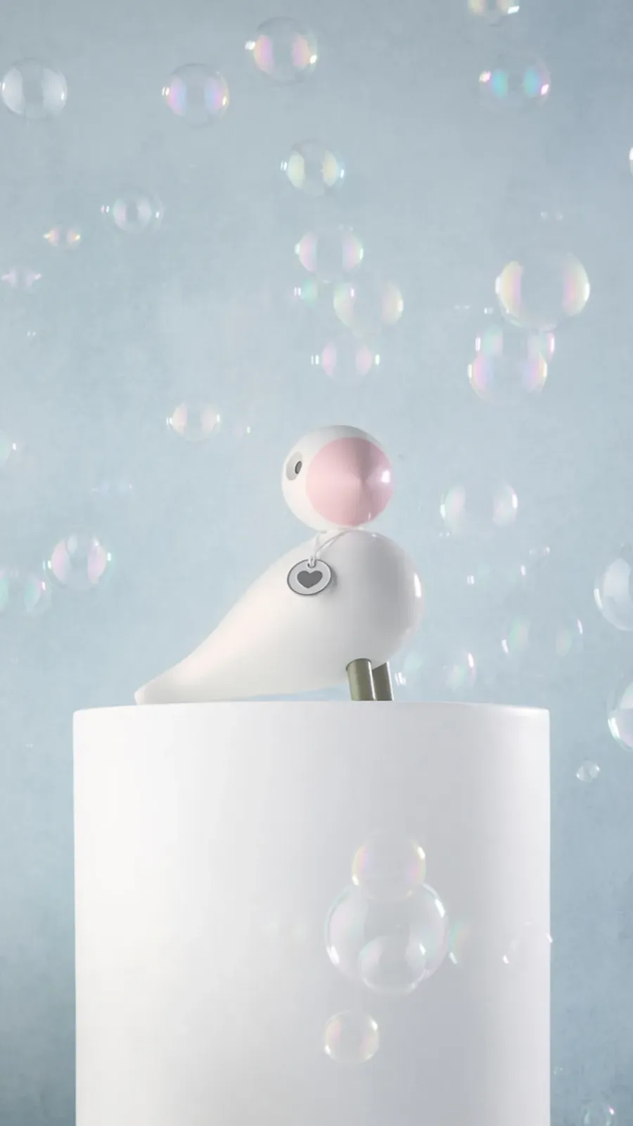 Kay Bojesen Denmark Kay Bojesen zangvogel Love, Wit-roze< Kinderkamer Interieuraccessoires|Kinderkamer Interieuraccessoires