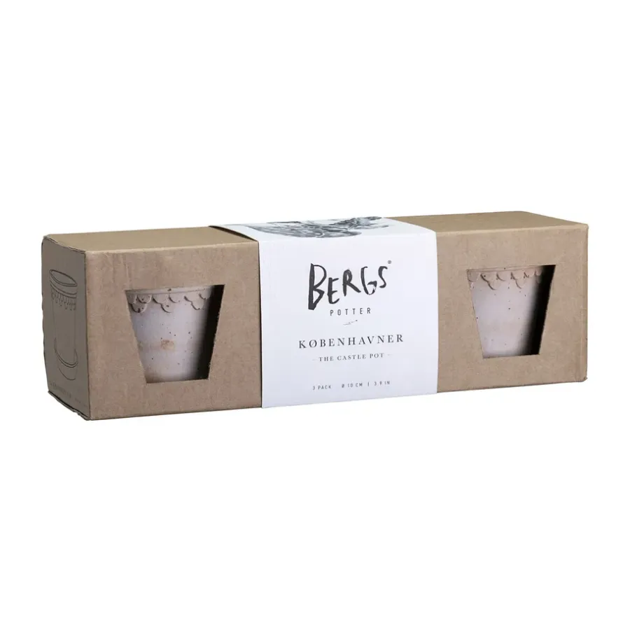 Bergs Potter Københavner bloempot Ø10 cm 3-pack, Rosa< Bloempotten