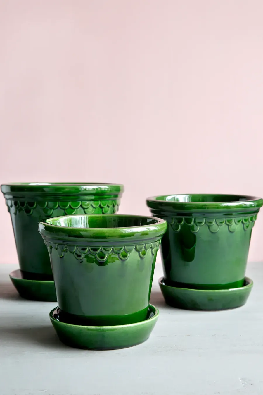 Bergs Potter Københavner pot geglazuurd Ø18 cm, Groen< Bloempotten
