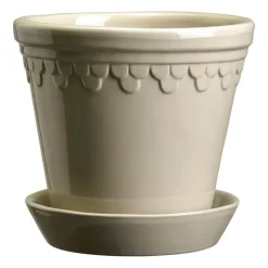 Bergs Potter Københavner pot geglazuurd Ø10 cm, Sand Stone< Bloempotten