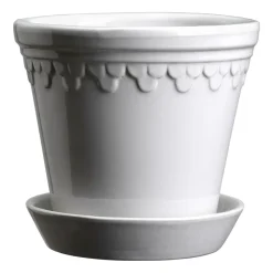 Bergs Potter Københavner pot geglazuurd Ø14 cm, Mineral White< Bloempotten