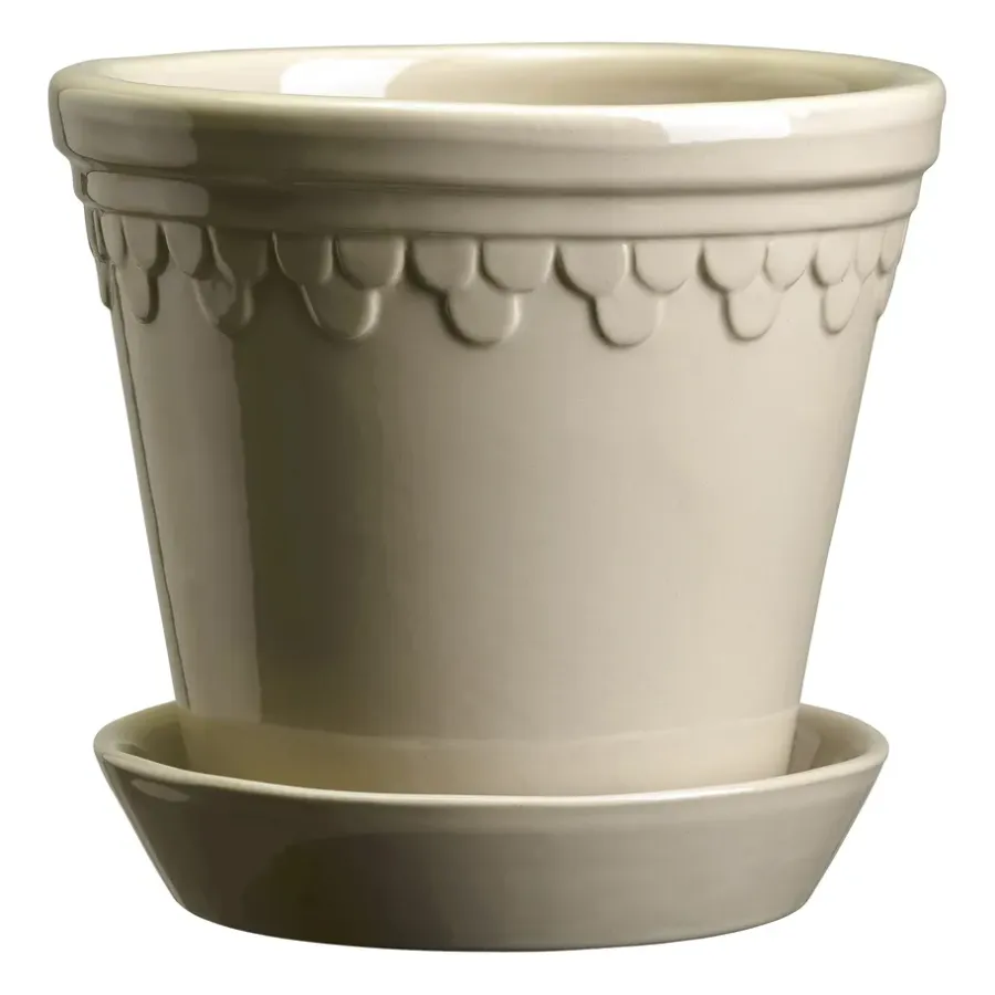 Bergs Potter Københavner pot geglazuurd Ø25 cm, Sand Stone< Bloempotten