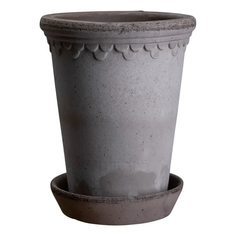 Bergs Potter Københavner pot hoog Ø14 cm, Grijs< Bloempotten