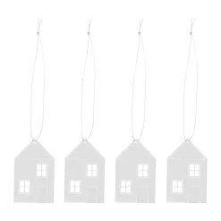 Cooee Design Kerstdecoratie Town house 6 cm, Roestvrij staal< Kerstdecoraties