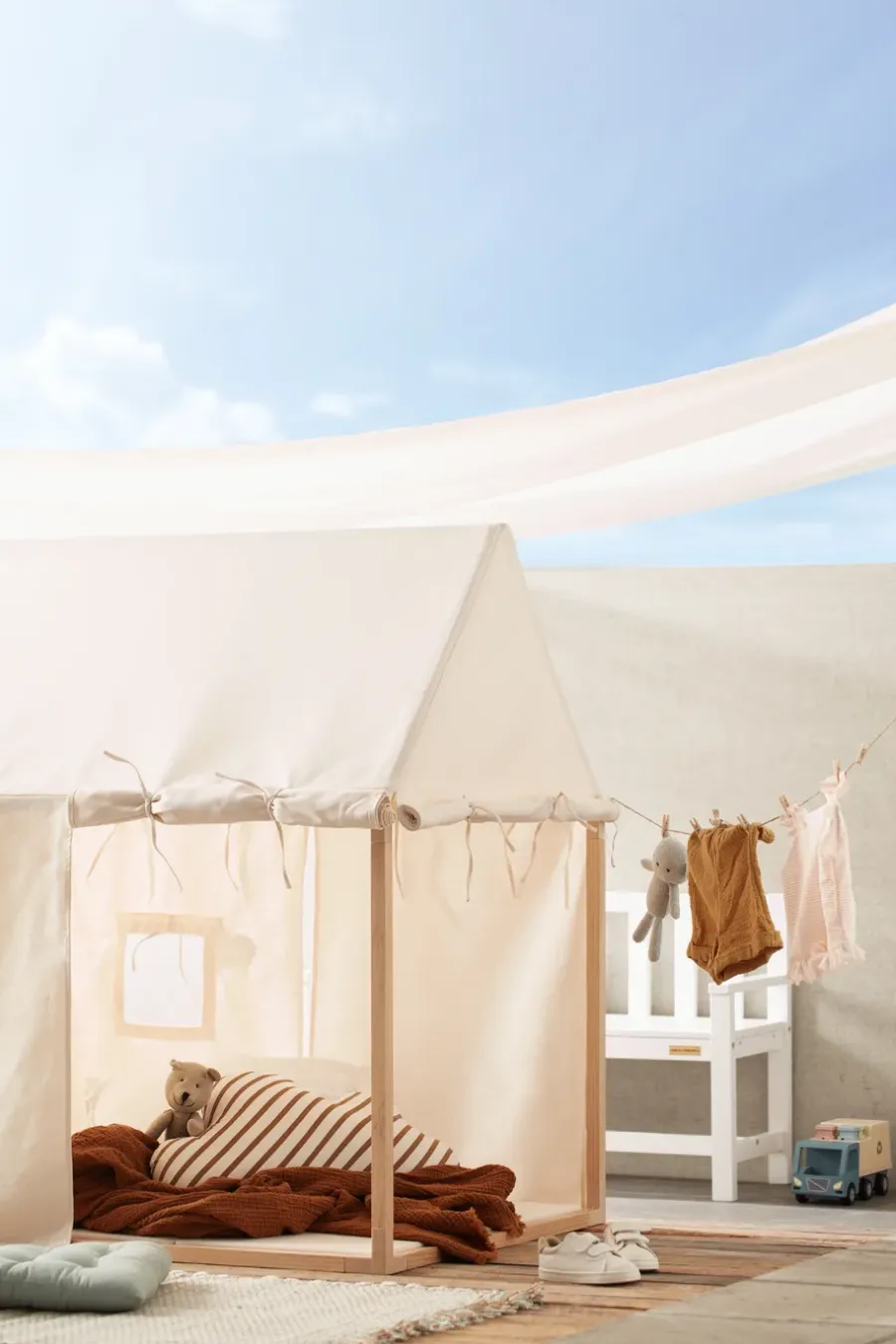 Kid's Concept Kid's Base tent speelhuisje, Natuurwit< Kinderkamer Interieuraccessoires|Kinderkamer Interieuraccessoires